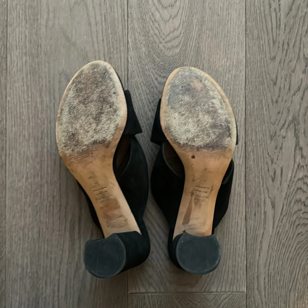 Stuart Weitzman Black Suede Women's Heels - Picture 5 of 5